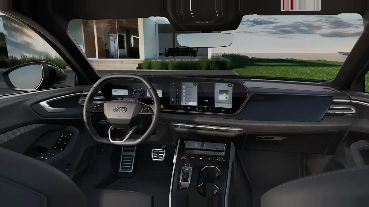 Audi A5 TDI 150kW (204CV) Black Line en renting en Madrid — Delantera