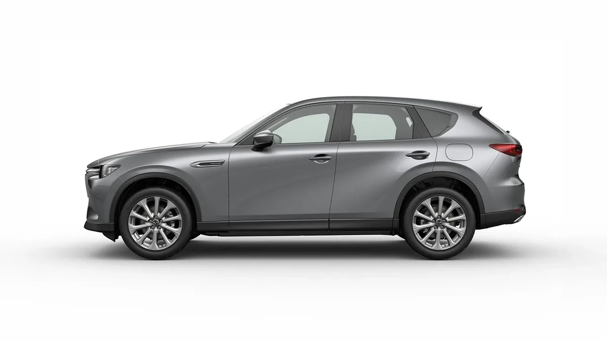 Mazda CX-60 e-Skyactiv D MHEV 8AT RWD Exclusive-Line en renting en Madrid — Lateral