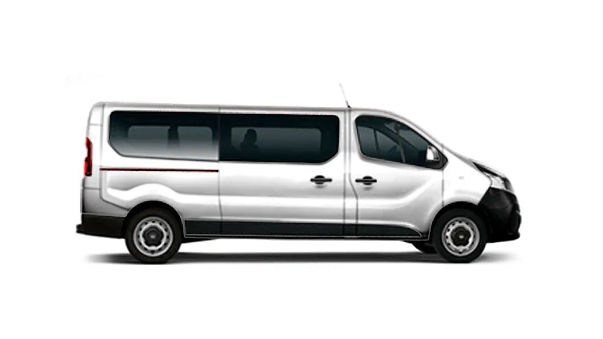 Nissan Primastar Combi 9 L2H1 N-Connecta 150CV II en renting en Madrid — Delantera